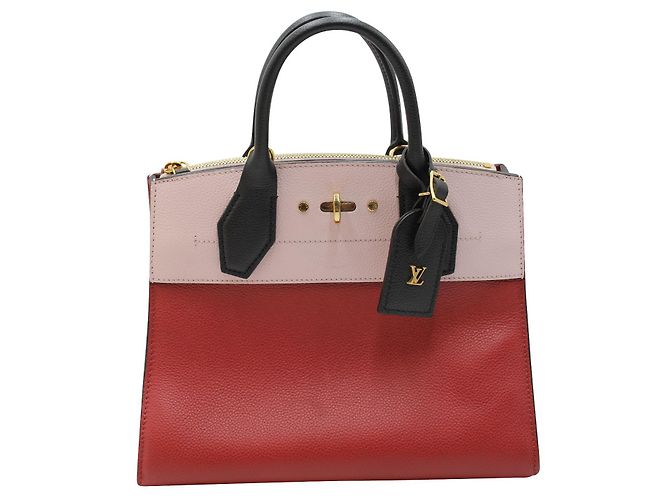 Louis Vuitton Borsa a mano City Steamer rossa e rosa pallido 2017 Rosso - vista 3