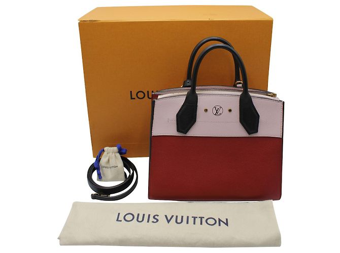 Louis Vuitton Borsa a mano City Steamer rossa e rosa pallido 2017 Rosso - vista 6