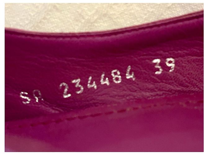 Yves Saint Laurent YSL Rive Gauche vintage peeptoe slingback viola Porpora - vista 10