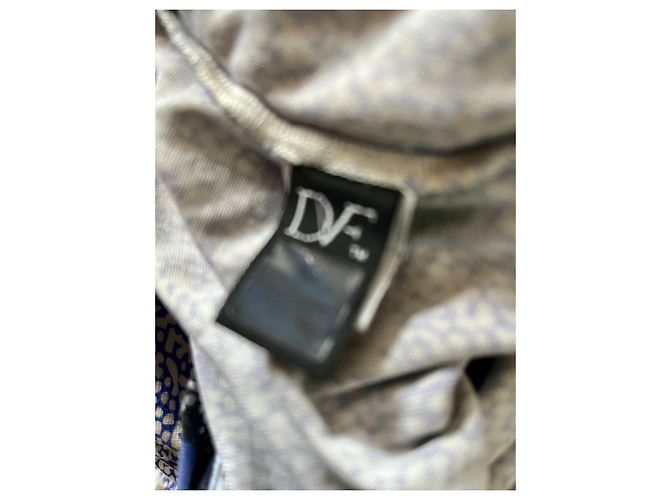 Diane Von Furstenberg Abito DvF Ruri in jersey di seta blu bianco e nero Multicolore - vista 5