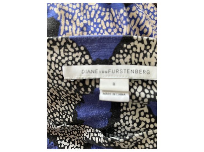 Diane Von Furstenberg Abito DvF Ruri in jersey di seta blu bianco e nero Multicolore - vista 6
