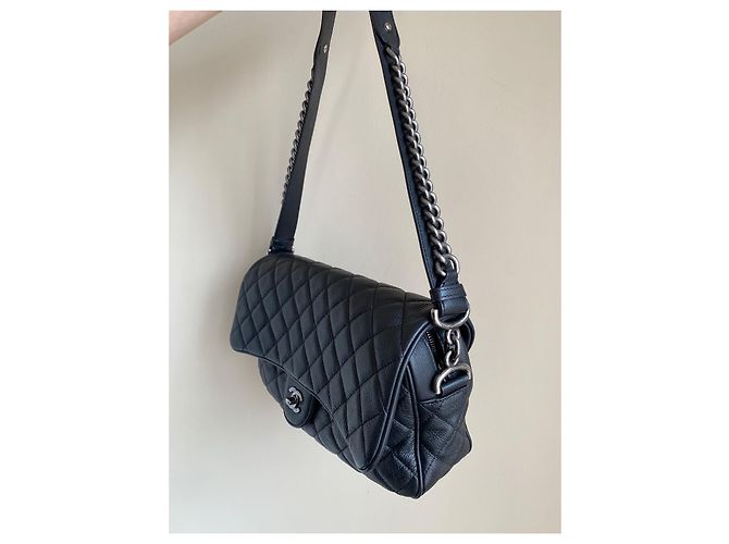 Borsa Chanel Classic Flap Nera in Pelle Nero - vista 11
