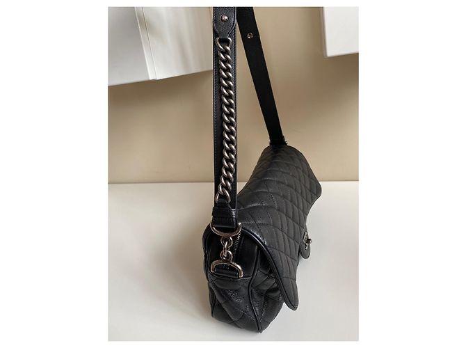 Borsa Chanel Classic Flap Nera in Pelle Nero - vista 5