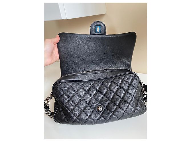 Borsa Chanel Classic Flap Nera in Pelle Nero - vista 6