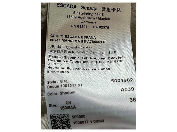 Escada Abito in misto seta grigio argento - vista 6