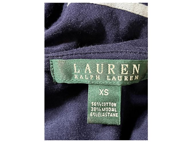 Ralph Lauren Maxi abito marittimo in blu navy e bianco - vista 5