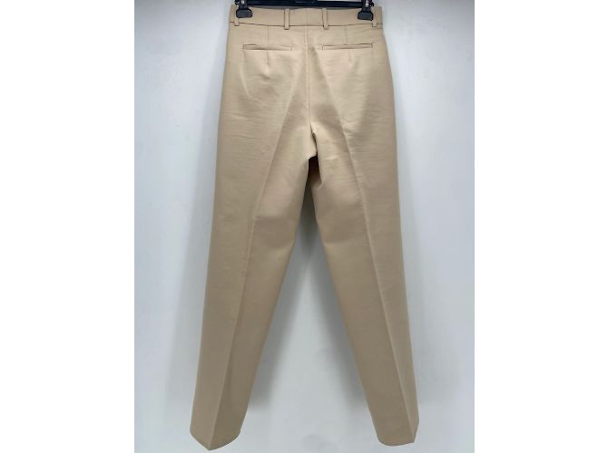 Off White Pantaloni Off-White T.FR 48 Cotone Beige - vista 2