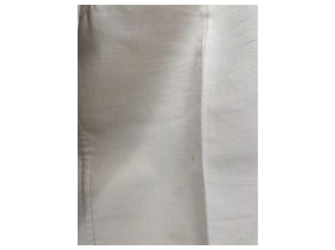 Off White Pantaloni Off-White T.FR 48 Cotone Beige - vista 5