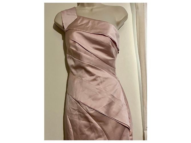 Vera Wang Abito da sera monospalla Rosa - vista 2