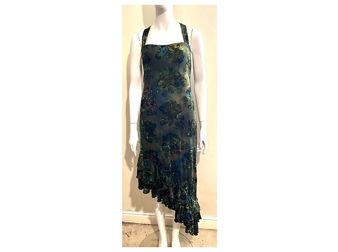 Ralph Lauren Abito da sera Lauren in velluto nero e seta - vista 8