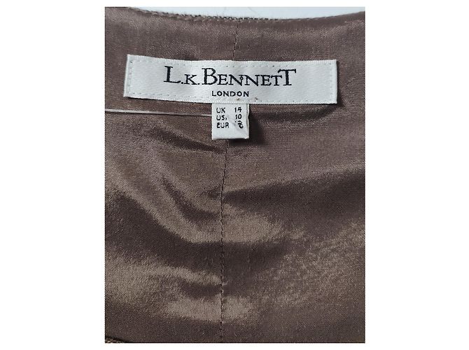 Vestido de lã castanho Lk Bennett Marrom - vista 4