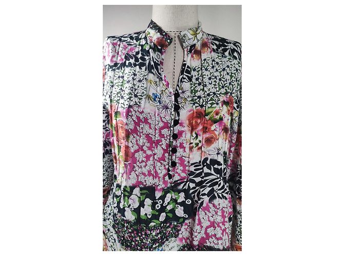 Blusa Peter Hahn floreale in misto seta e cotone Multicolore - vista 2