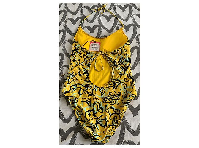 Bañador de una pieza Diane Von Furstenberg Ginny Ceylon Negro Amarillo Verde claro - vista 6