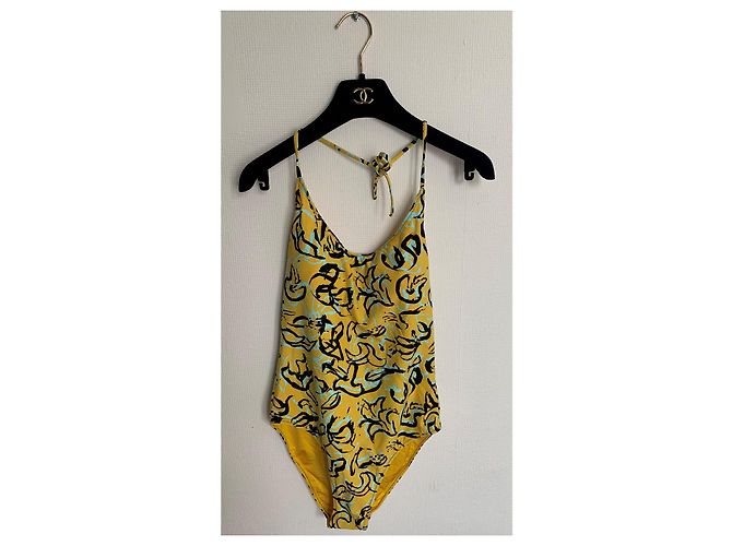 Bañador de una pieza Diane Von Furstenberg Ginny Ceylon Negro Amarillo Verde claro - vista 7