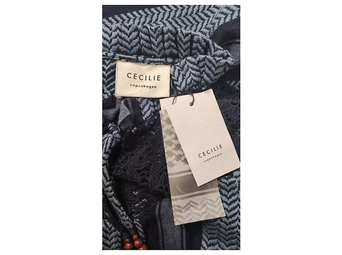 Vestido Carolyn Cecilie Copenhagen Azul de Algodón - vista 6