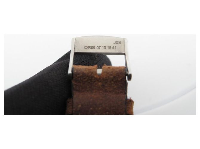 NOVO RELÓGIO DE DATA ORIS CHRONORIS 7737 Cronógrafo 39 RELÓGIO AUTOMÁTICO MM Prata - vista 10