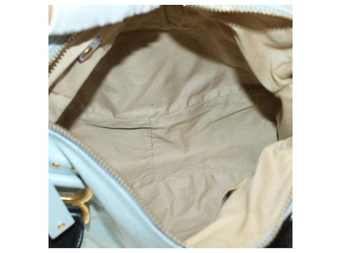 Chloé Borsa a mano Chloe Mercy in pelle blu 04125665-30 Auth yk6792 - vista 10