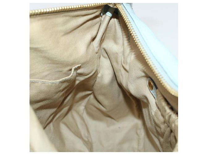 Chloé Borsa a mano Chloe Mercy in pelle blu 04125665-30 Auth yk6792 - vista 23
