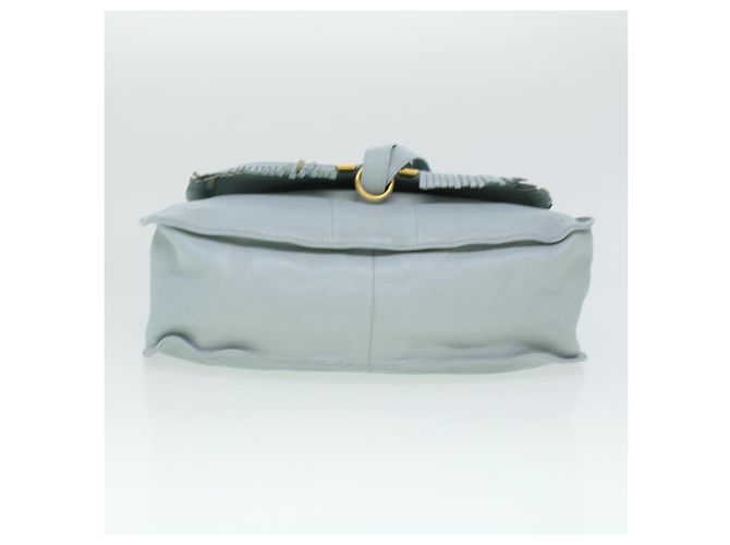 Chloé Borsa a mano Chloe Mercy in pelle blu 04125665-30 Auth yk6792 - vista 5