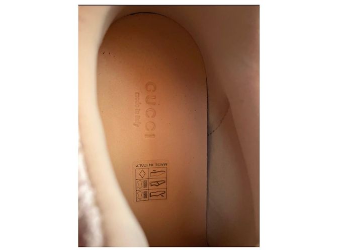 Gucci Tennis donna in pelle bianca con tessuto pizzo primavera estate Bianco - vista 8