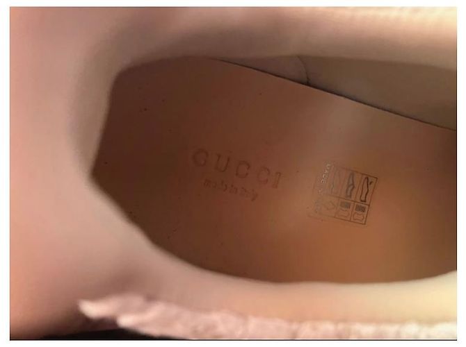 Gucci Tennis donna in pelle bianca con tessuto pizzo primavera estate Bianco - vista 9