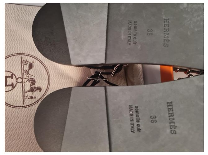 Hermès Santorini Sandalen schwarzes Wildleder Größe 36 - Ansicht 7