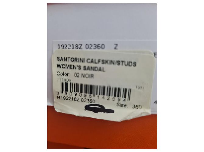 Hermès Santorini Sandalen schwarzes Wildleder Größe 36 - Ansicht 9