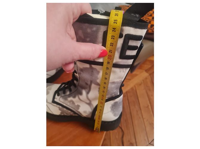 Botas Biker Fendi Shadow de Algodón 39 Multicolor - vista 4