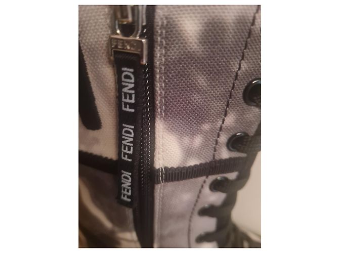 Botas Biker Fendi Shadow de Algodón 39 Multicolor - vista 8