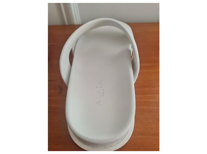 Alaïa Leder Mules Weiß - Ansicht 5