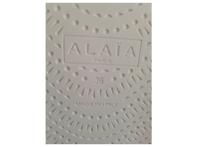 Alaïa Leder Mules Weiß - Ansicht 7