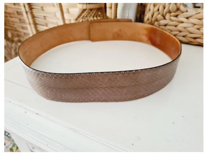 Cinto Loewe Python Taupe 85 cm - vista 3