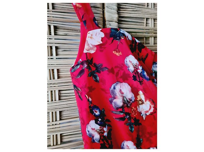 The Kooples Rotes Trägerloses Kleid mit Blumenmuster - Ansicht 3