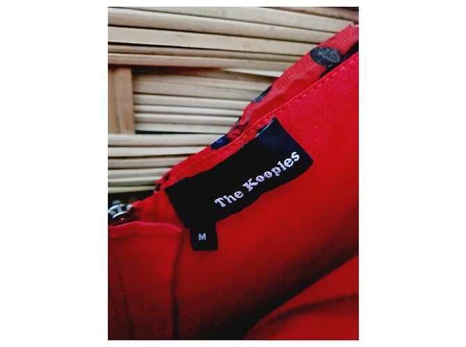The Kooples Rotes Trägerloses Kleid mit Blumenmuster - Ansicht 4