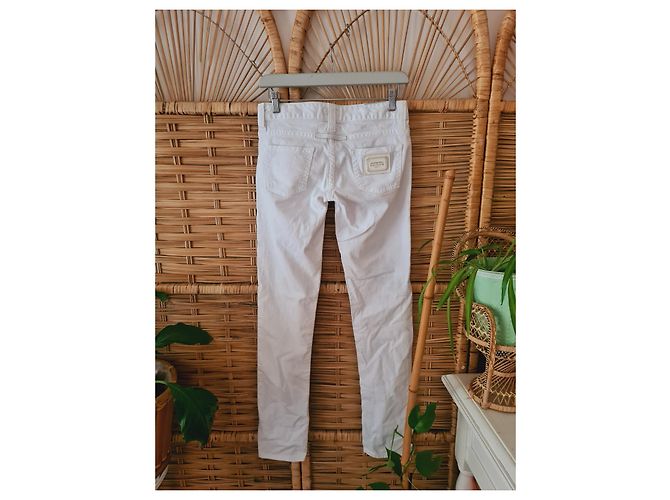 Jean Paul Gaultier Vaqueros Skinny Blancos Algodón - vista 3