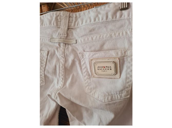 Jean Paul Gaultier Vaqueros Skinny Blancos Algodón - vista 4