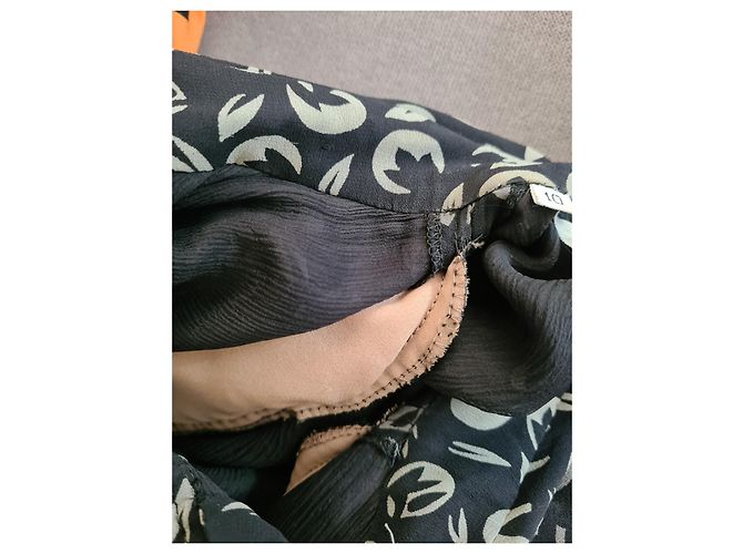 Valentino Seidenkleid Tie Dye Beige Grau Schwarz - Ansicht 7