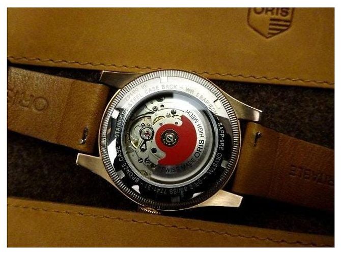 Oris Bronze Big Pointer Date 80th Anniversary Green Light brown - view 5