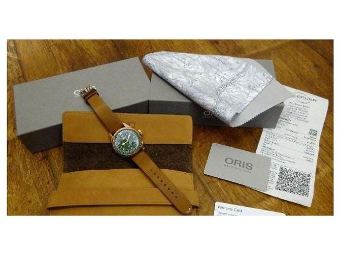 Oris Bronze Big Pointer Date 80th Anniversary Green Light brown - view 6