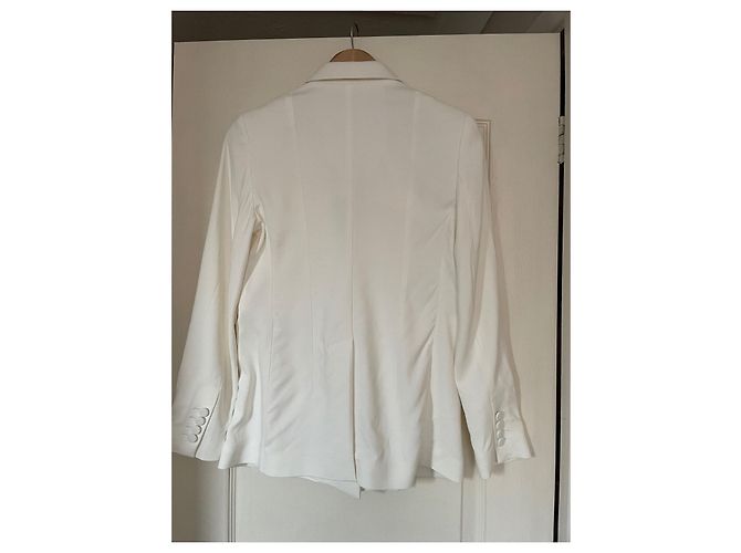 Tara Jarmon Blazer Perlweiß Acetat Größe 36 - Ansicht 12
