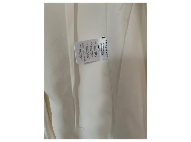 Tara Jarmon Blazer Perlweiß Acetat Größe 36 - Ansicht 16