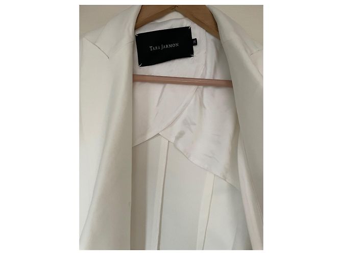Tara Jarmon Blazer Perlweiß Acetat Größe 36 - Ansicht 18