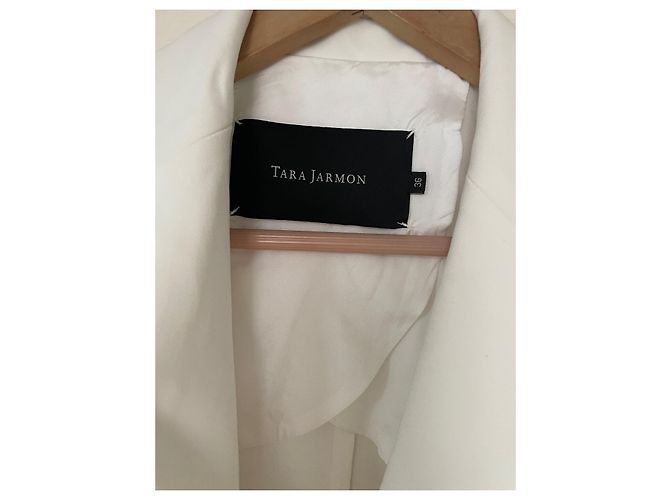 Tara Jarmon Blazer Perlweiß Acetat Größe 36 - Ansicht 4