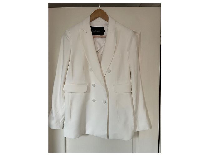 Tara Jarmon Blazer Perlweiß Acetat Größe 36 - Ansicht 6