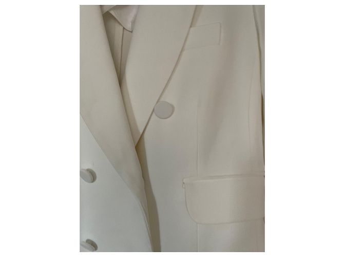 Tara Jarmon Blazer Perlweiß Acetat Größe 36 - Ansicht 8