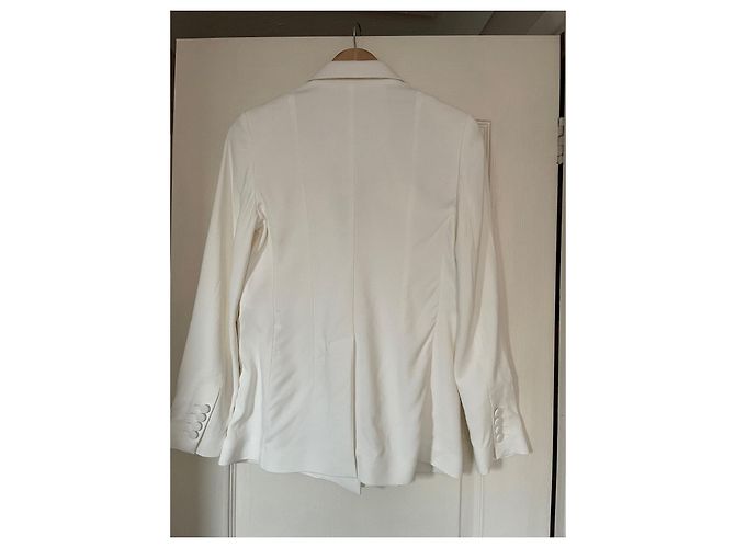 Tara Jarmon Blazer Perlweiß Acetat Größe 36 - Ansicht 9