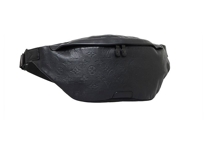 Bumbag Marsupio Louis Vuitton Shadow Discovery nero con monogramma - vista 2