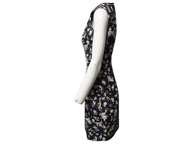 Abito slim fit floreale Erdem in cotone multicolor Stampa python - vista 2