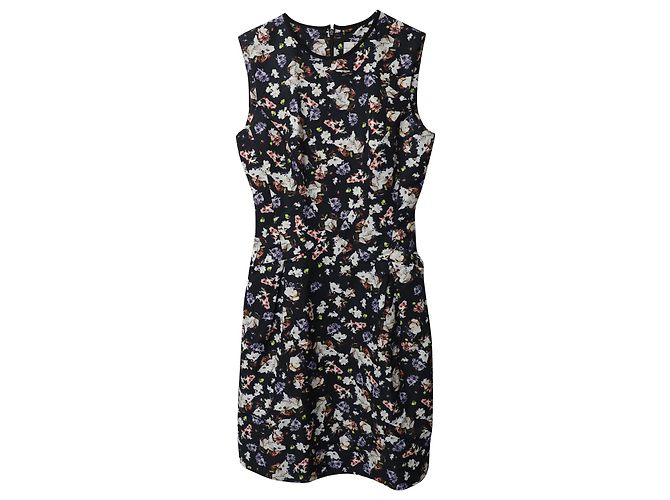 Abito slim fit floreale Erdem in cotone multicolor Stampa python - vista 4