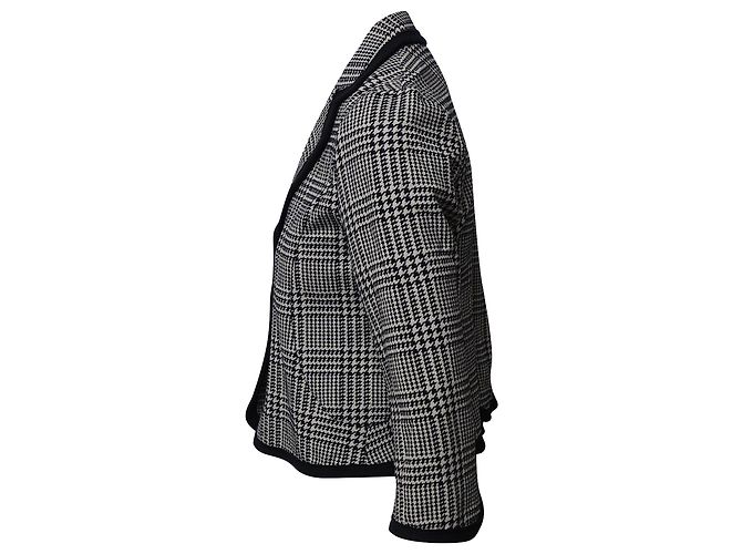 Giacca corta Marni a quadri in cotone nero - vista 2